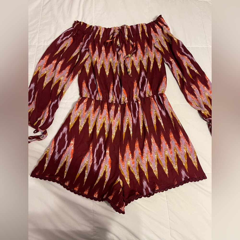 About A Girl Multicolor Abstract Romper